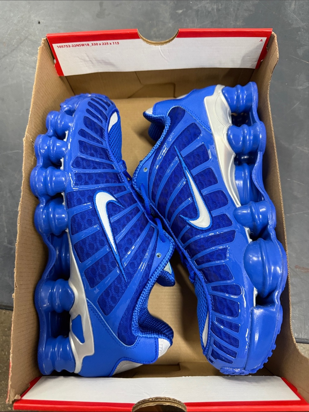 Nike Blue Shox TL Hyper Royal Athletic Sneakers